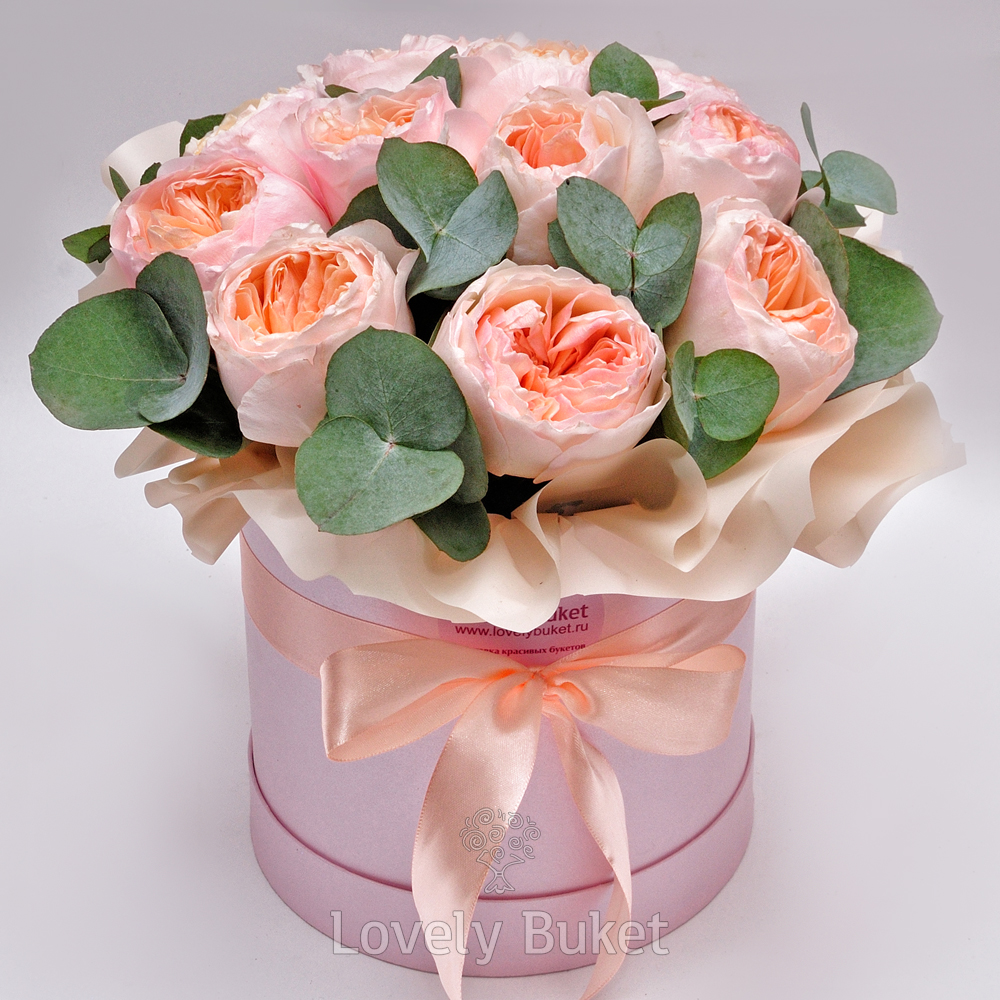 Букет пионовидных роз David Austin по цене 5390 руб - купить в Москве с  доставкой