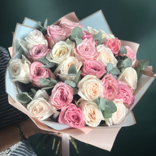 Букет ароматных садовых роз "Princesse" - фото 1