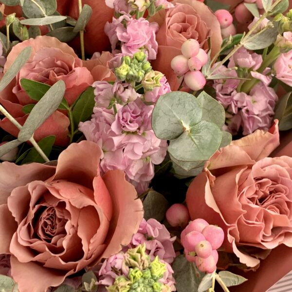 Букет цветов "Крем-брюле"с экзклюзивными розами - фото 2