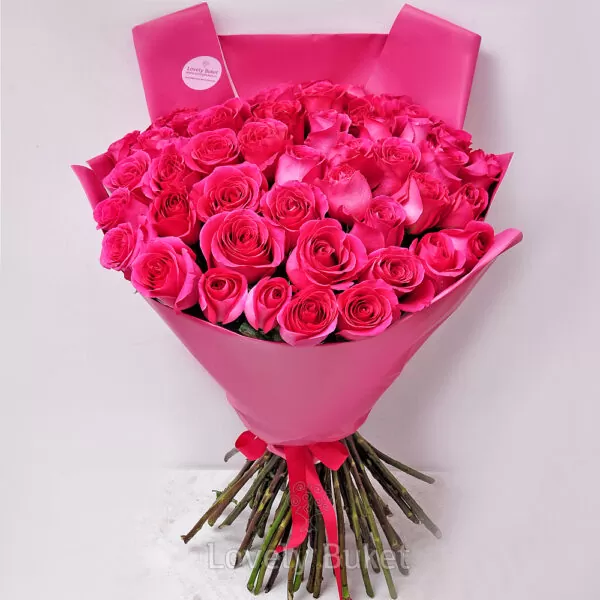 Букет из 25 роз "Pink floyd" - фото 3