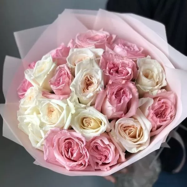 Букет ароматных садовых роз "Princesse" - фото 2