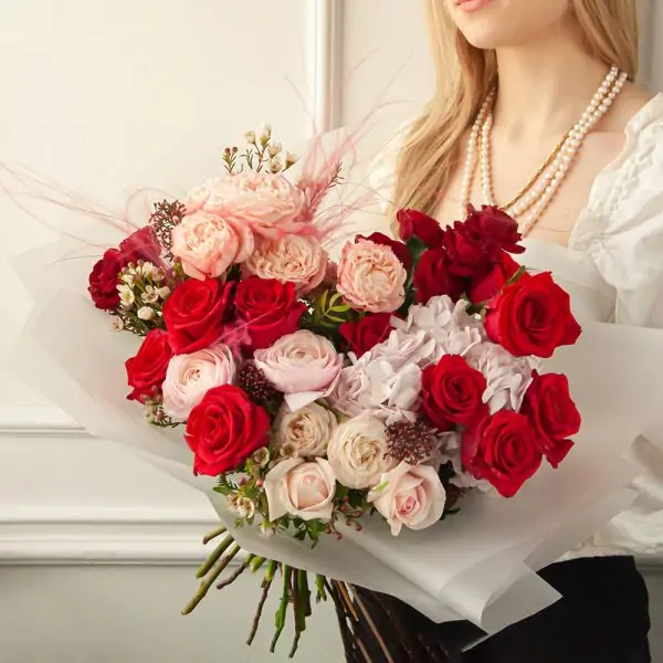 Букет с розами "Мгновения нашей любви" - фото 2